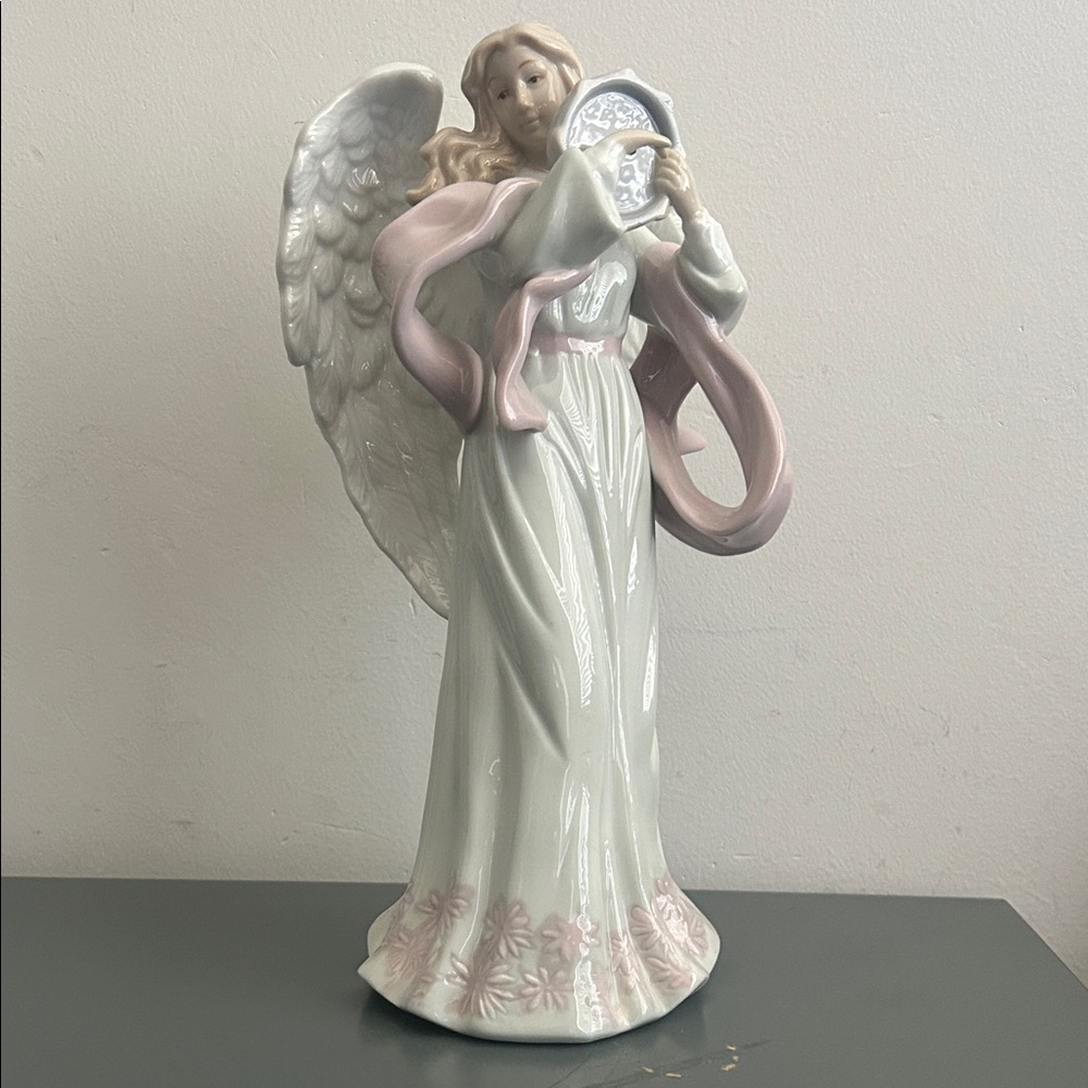 Angel Figurine in White and Pink - Home Decor